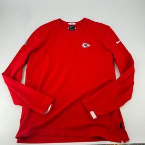 Nike Kansas City Chiefs NFL Dri-Fit On-Field Long Sleeve Shirt Men's Large Red